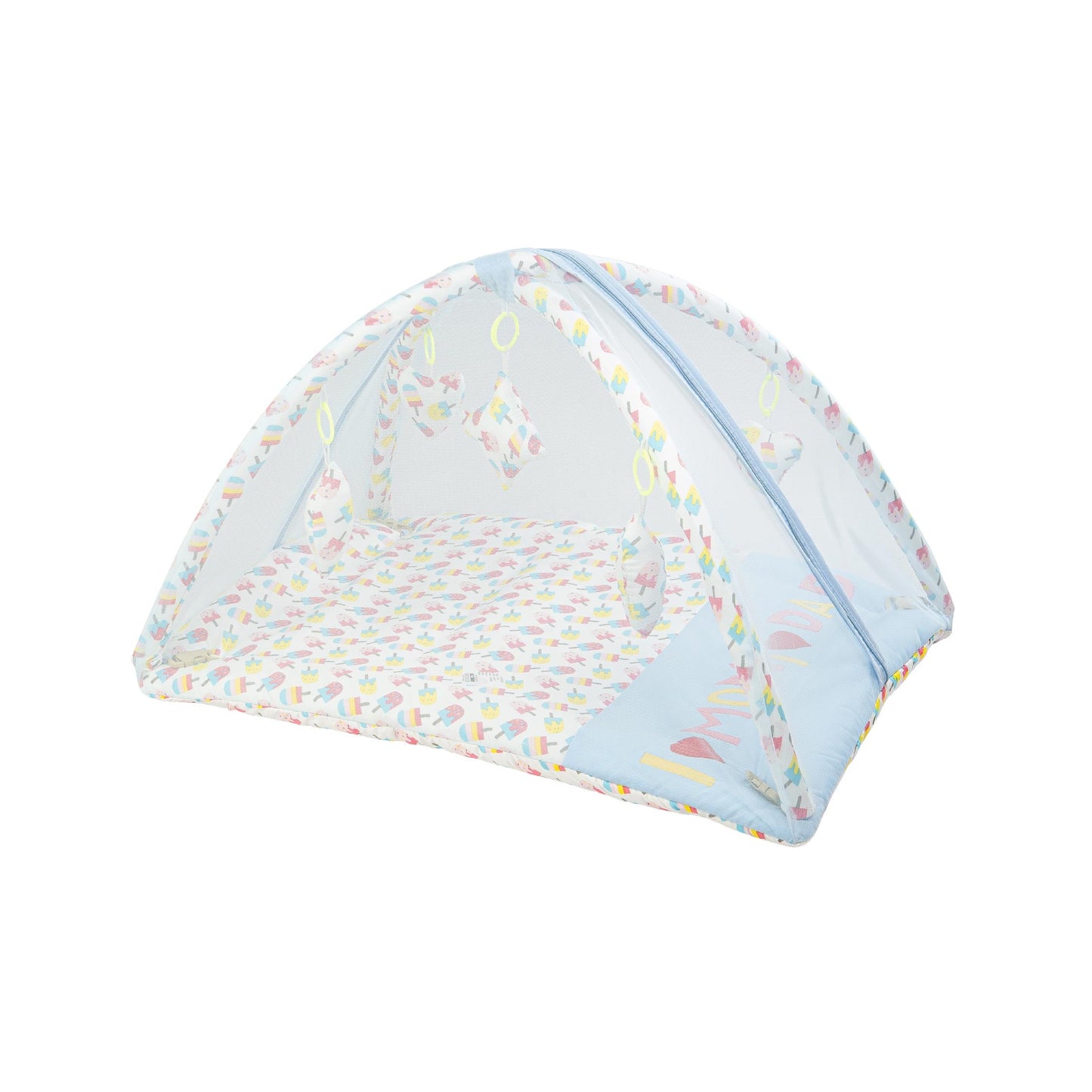 Bubzee Baby Carry Bed – Soft Cushion Bedding with Handle Cyan