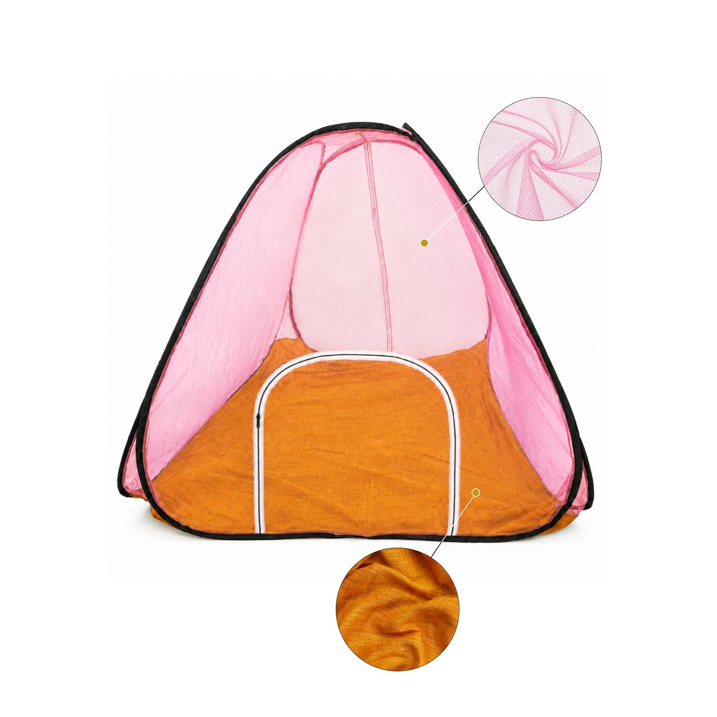 Foldable Pop-Up Mosquito Net Tent – Light Pink