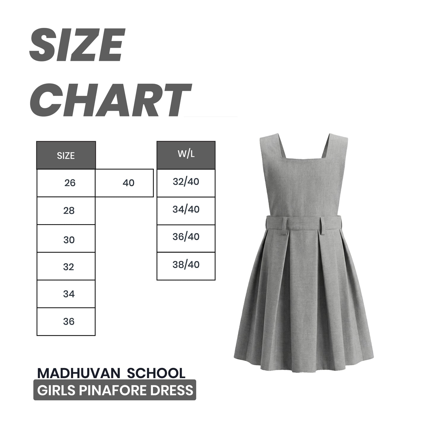Madhuvan School Girls Pinafore Dress