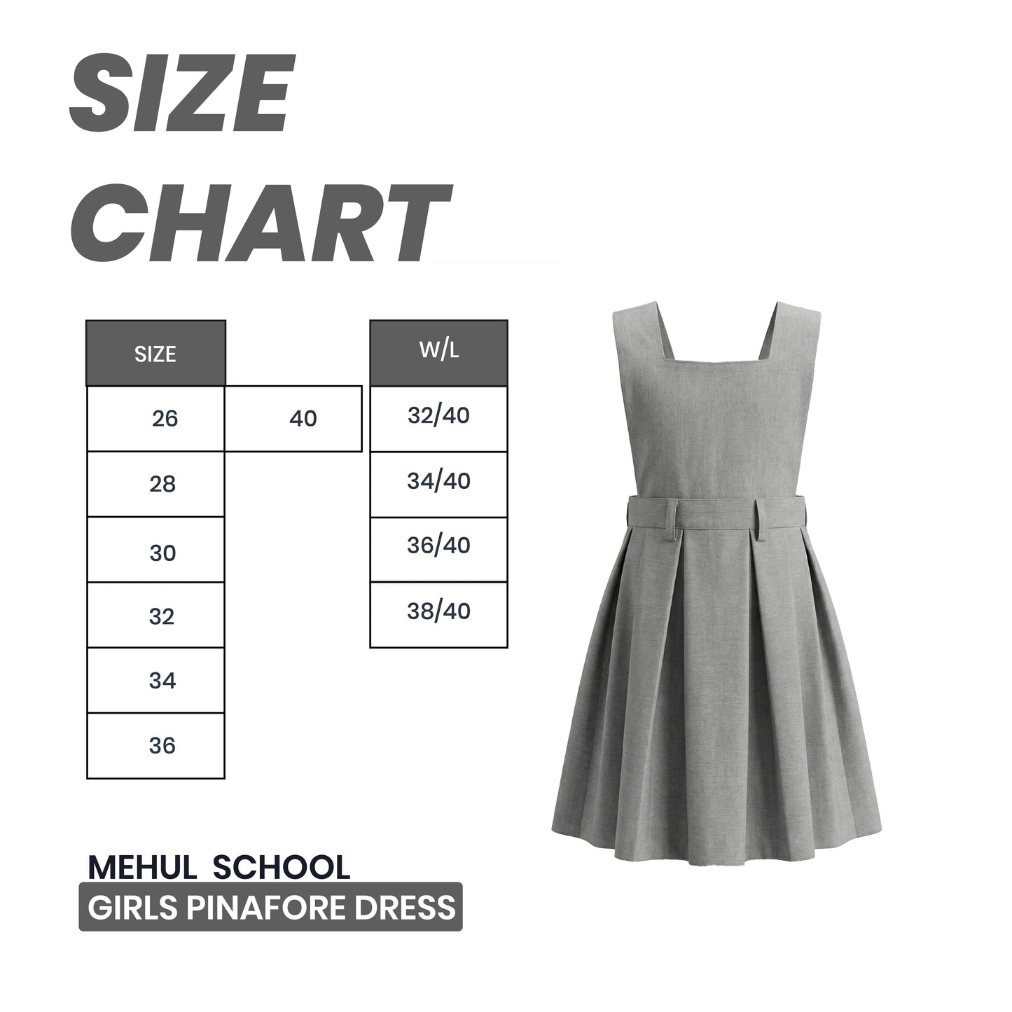 Mehul School Girls Pinafore Dress