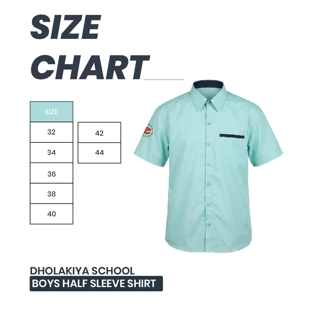 Dholakiya School Uniform Boys Half Sleeve Shirt