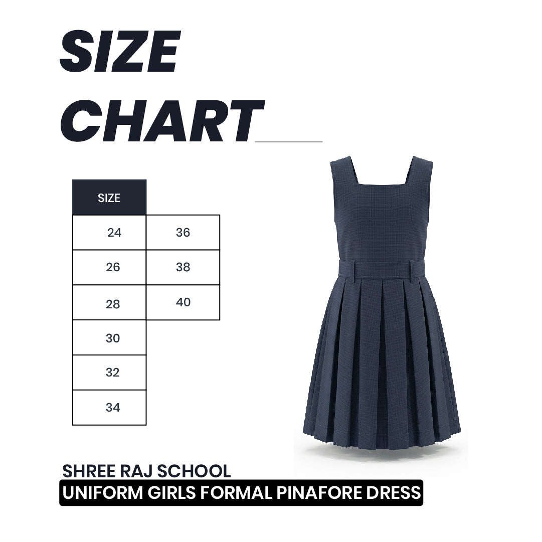 Shri Raj School Uniform Girls Formal Pinafore Dress