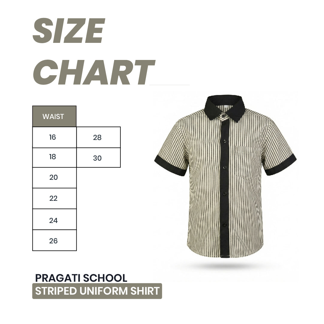 Pragati School Striped Uniform Girls Shirt