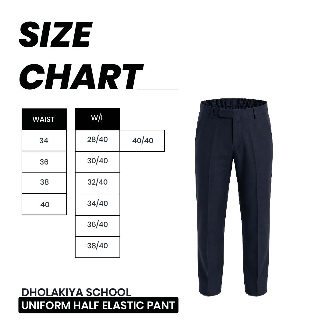Dholakiya School Uniform Boys Half Elastic Pant