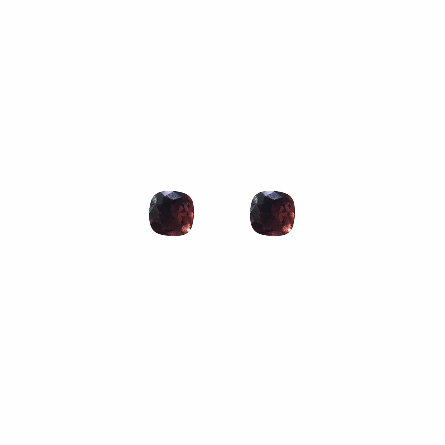 Shivora Deep Red Crystal Stud Earrings