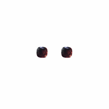 Shivora Deep Red Crystal Stud Earrings