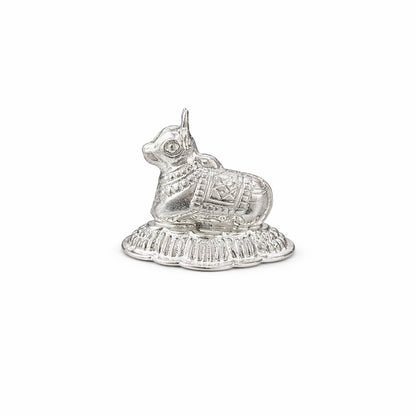 Shivora Silver Plated Nandi Idol