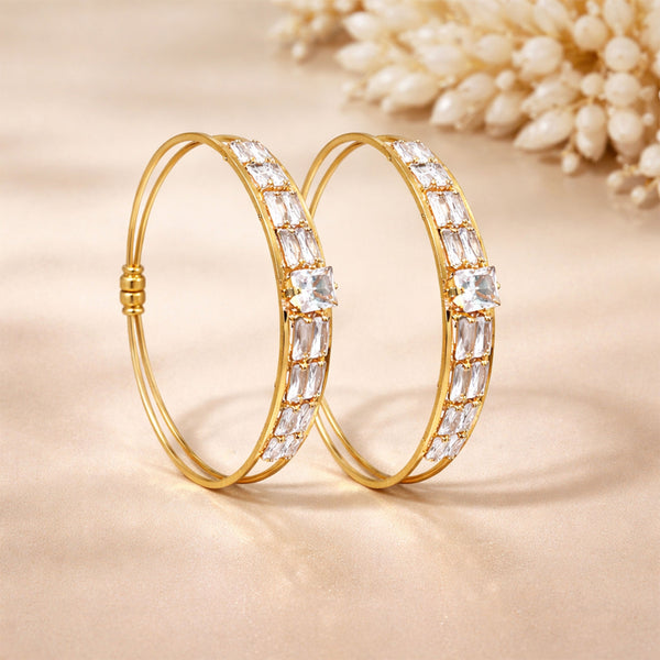 Shivora Gold Crystal Openable Bracelet