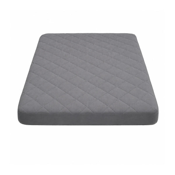 100% Waterproof Quilted Fitted Mattress Cover - Dark Grey