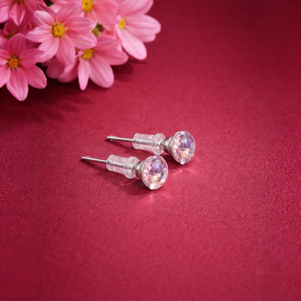 Shivora Pink Crystal  Stud Earrings