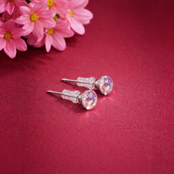 Shivora Pink Crystal  Stud Earrings