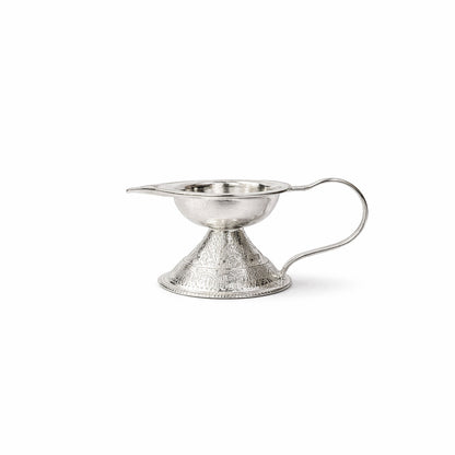 Shivora Silver Pooja Diya with Holder