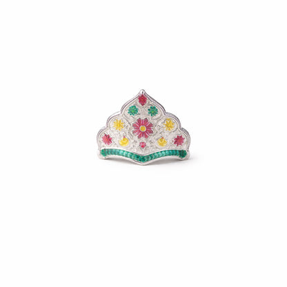 Shivora Shree Laddu Gopal Royal Floral Mukut (Red Multicolor)