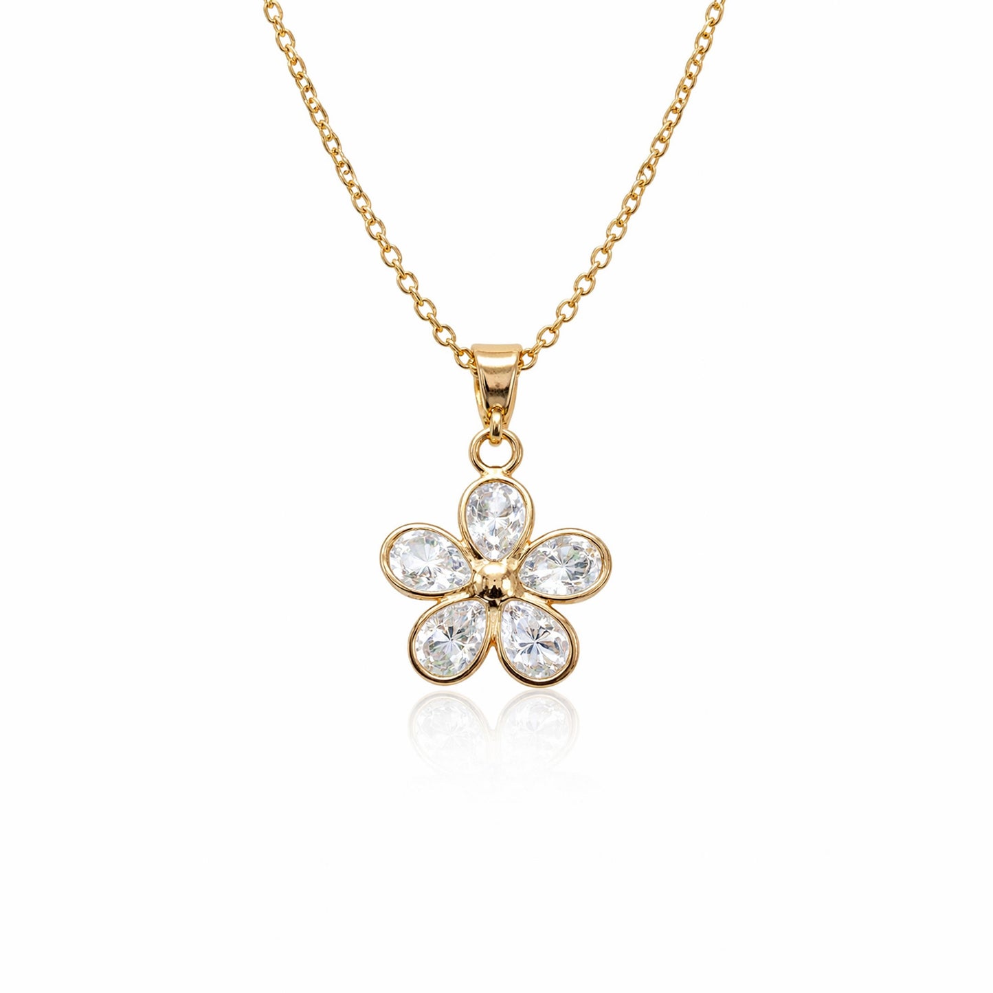 Shivora Blossom Crystal Flower Necklace