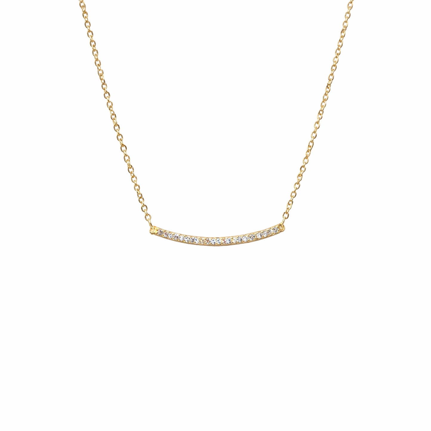 Shivora Minimal Bar Crystal Necklace