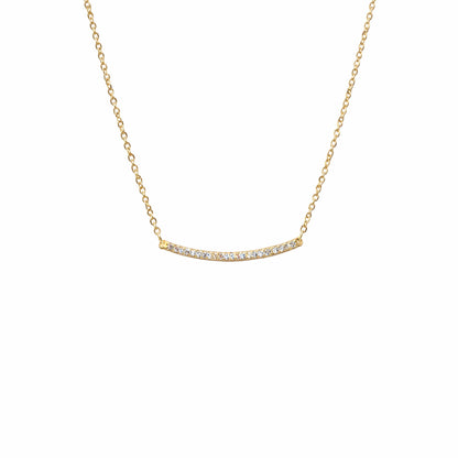 Shivora Minimal Bar Crystal Necklace