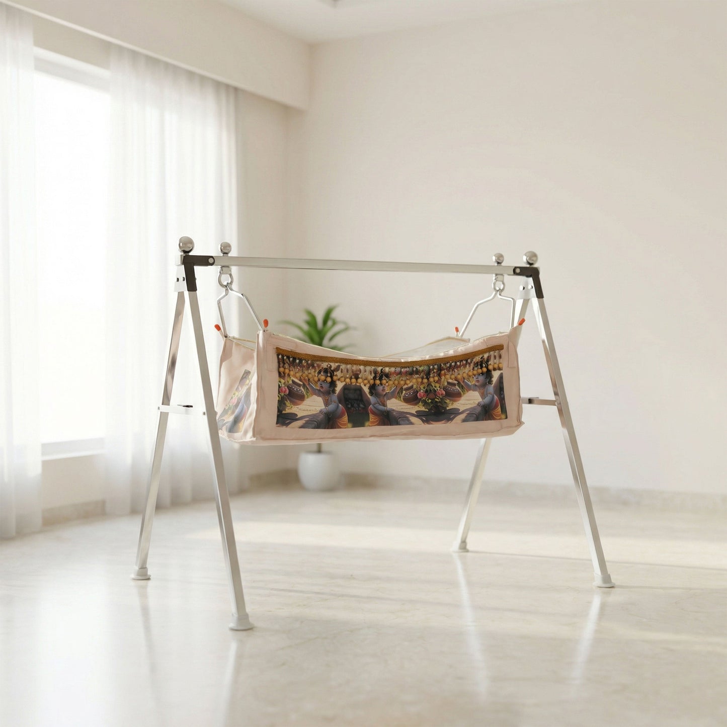 Bubzee Steel Baby Jhula Stand (Standard Frame)