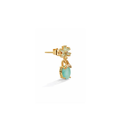 Shivora Mint Blossom Crystal Drop Earrings