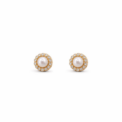 Shivora Pearl Crystal Cluster Studs