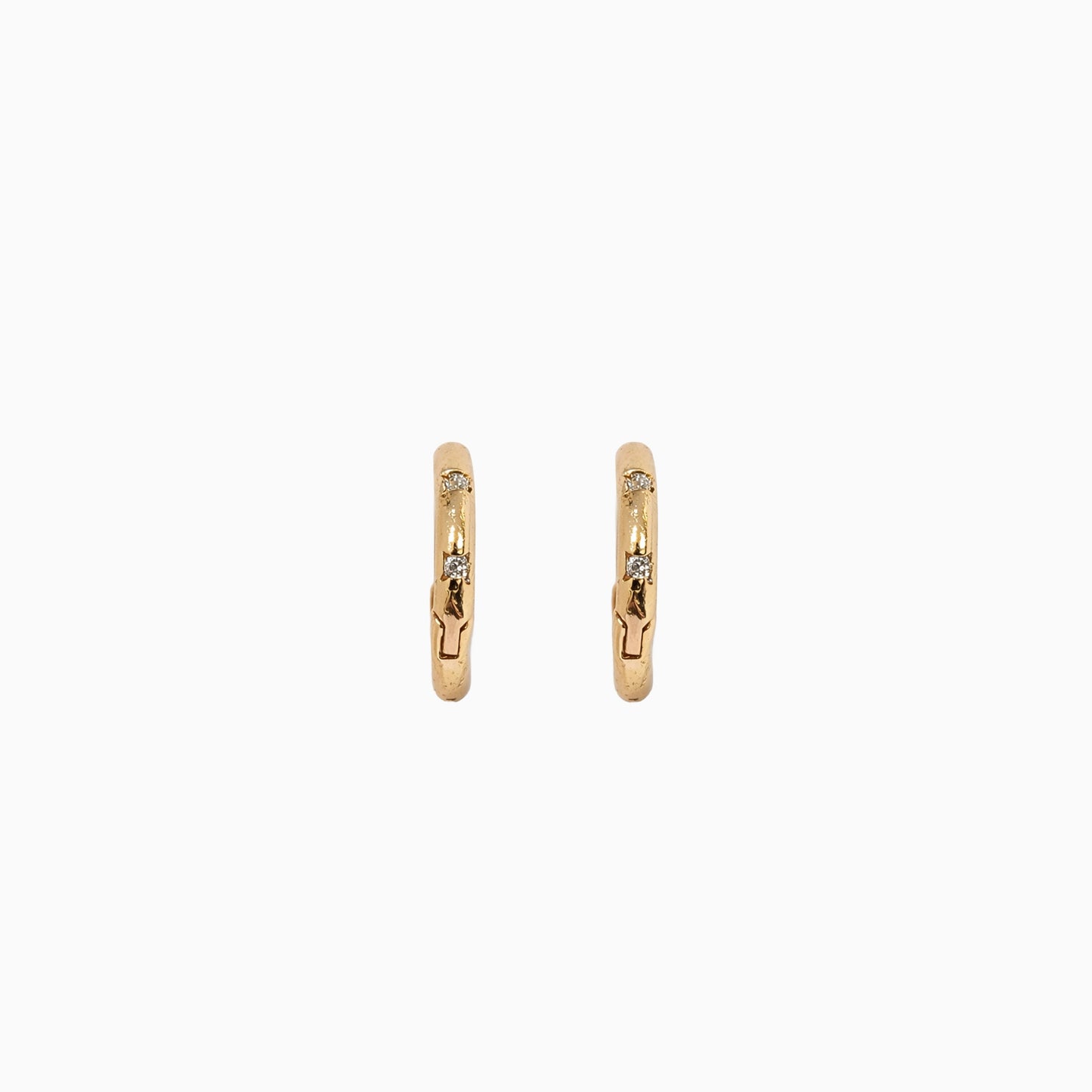 Shivora Lunex Crystal Huggie Hoops