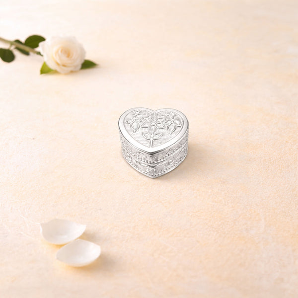 Shivora Silver Heart Shaped Sindoor Dibbi for Wedding | Kumkum Box (1 Piece)