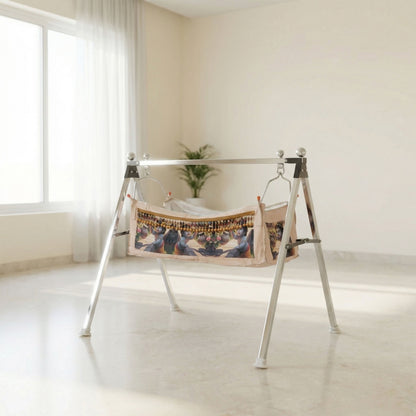 Bubzee Dual Knob Baby Jhula Stand (Wide Frame)