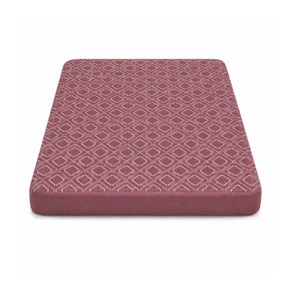 100% Waterproof Quilted Fitted Mattress Cover - Burgundy Pattern