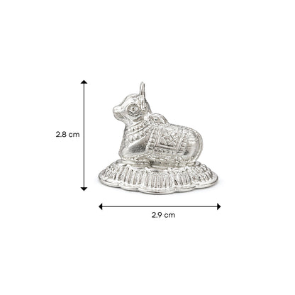 Shivora Silver Plated Nandi Idol