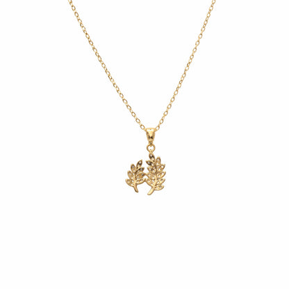 Shivora Fern Leaf Duo Necklace