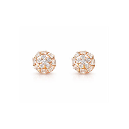 Shivora Crystal Bloom Stud Earrings