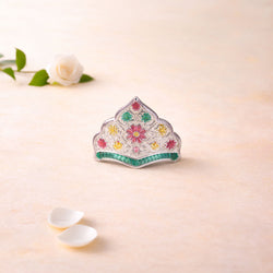Shivora Shree Laddu Gopal Royal Floral Mukut (Red Multicolor)