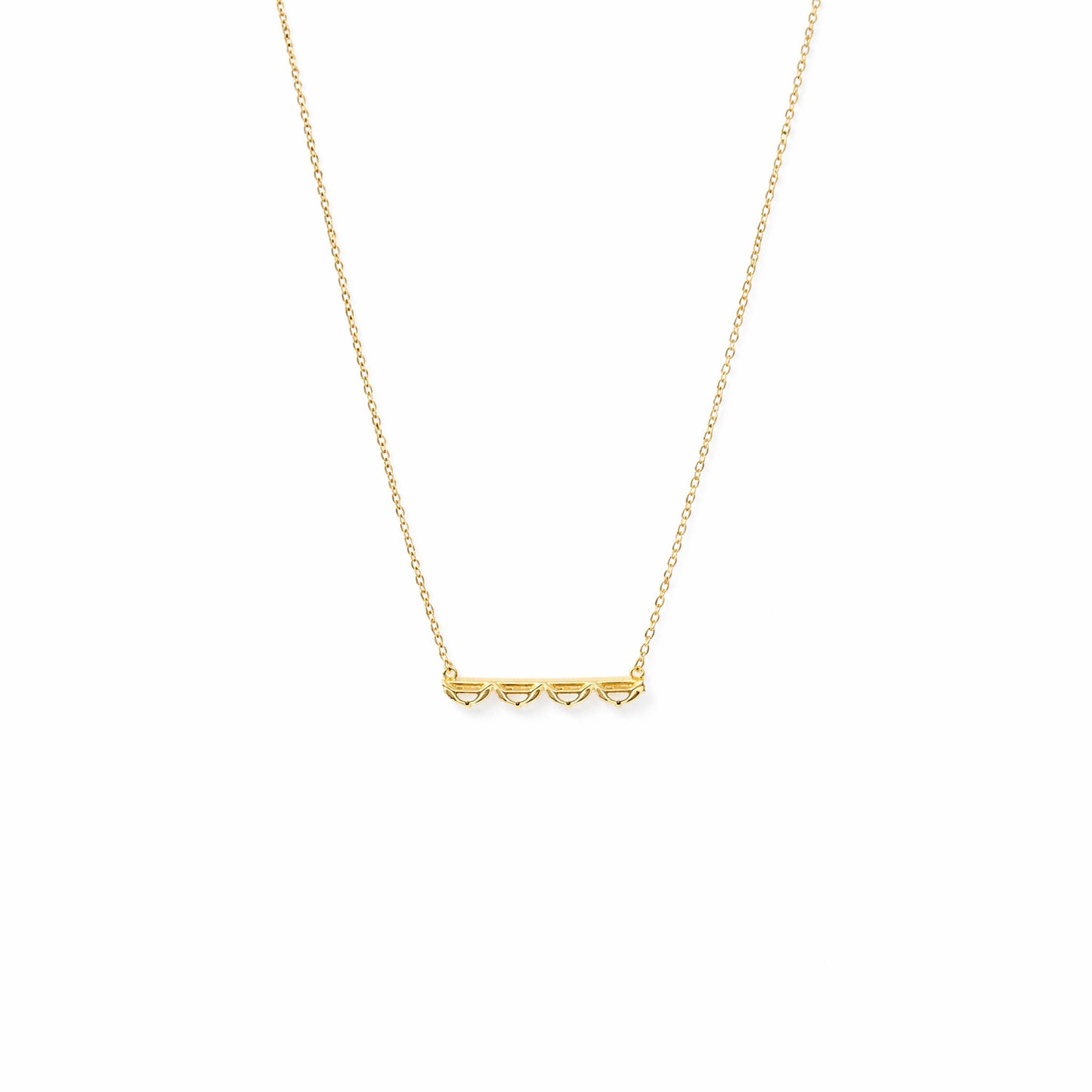 Shivora Golden Heartline Crystal Necklace