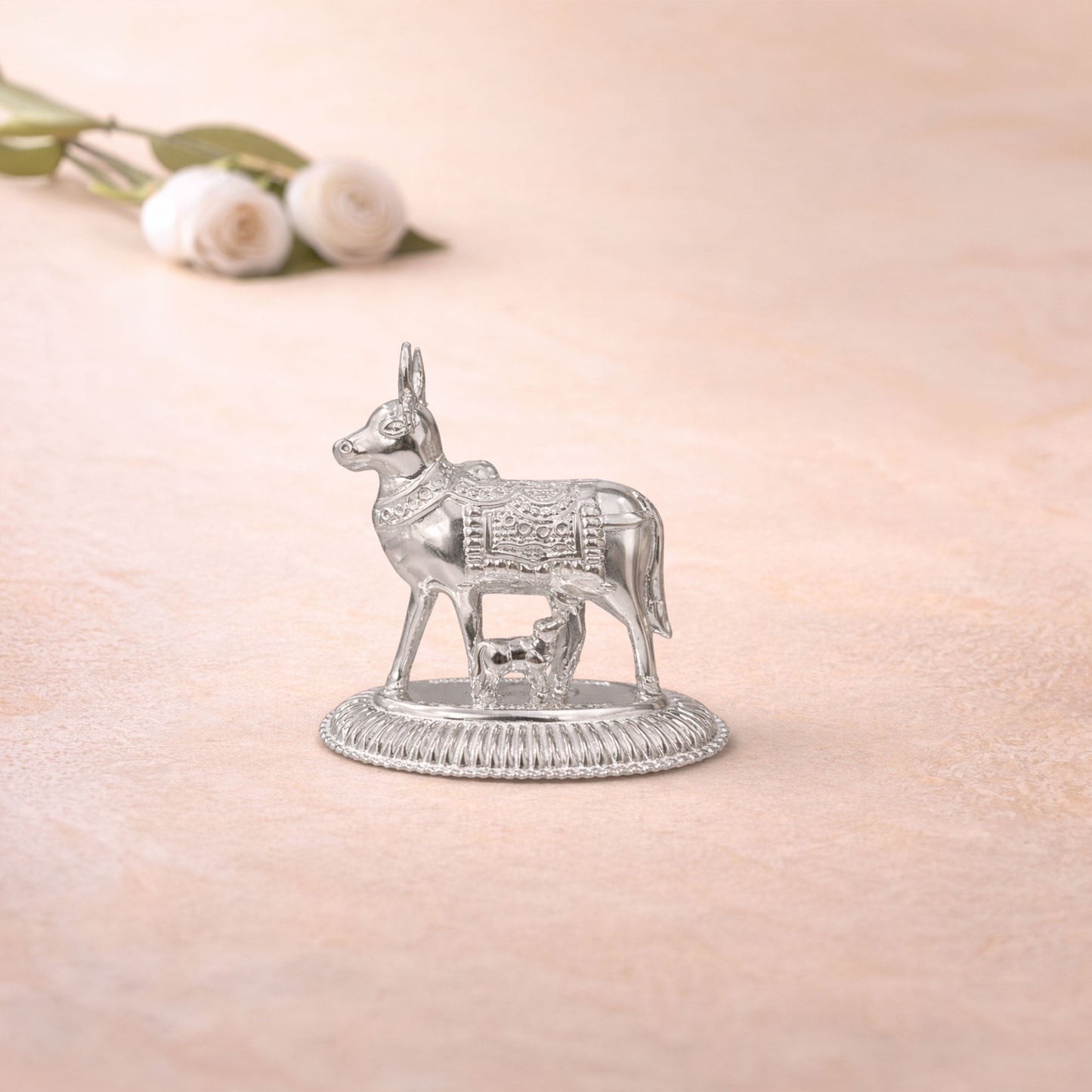Shivora Divine silver kamdhenu cow