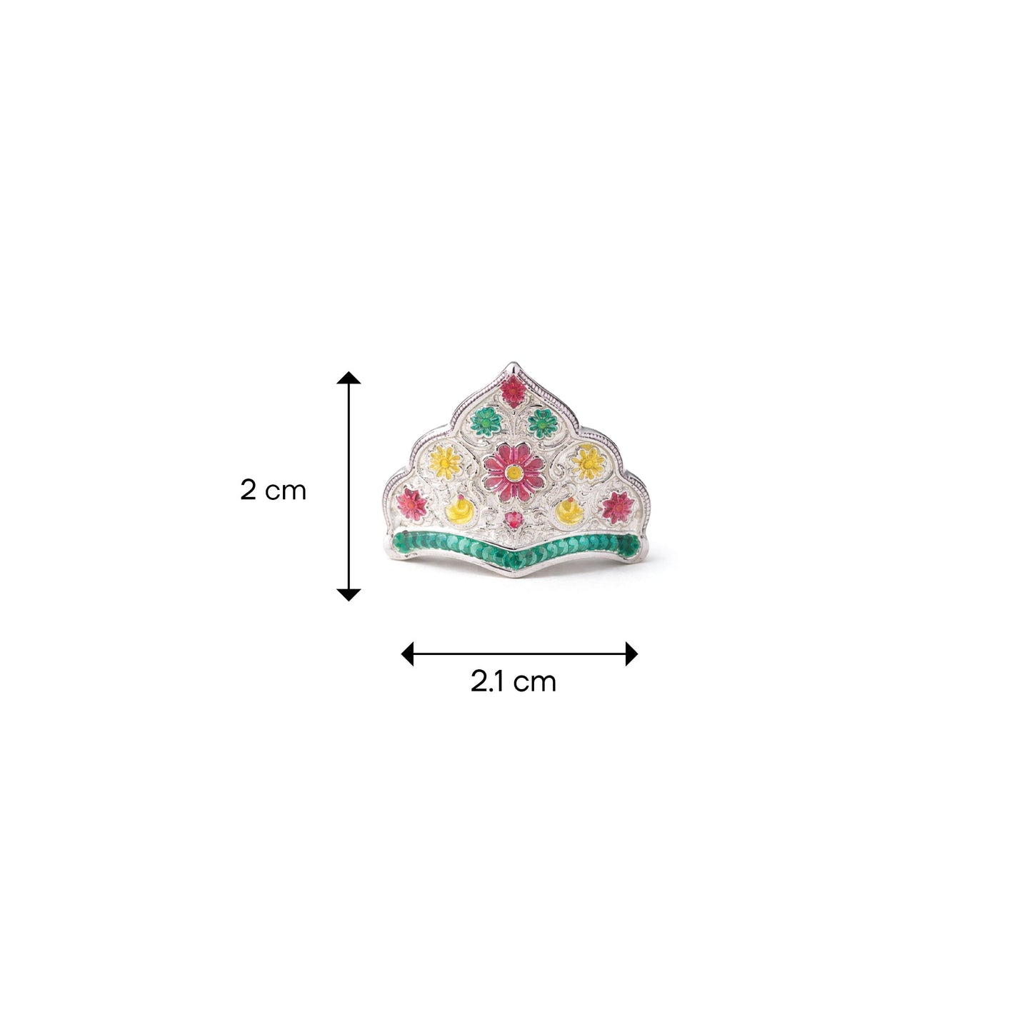 Shivora Shree Laddu Gopal Royal Floral Mukut (Red Multicolor)