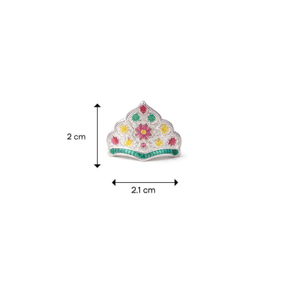 Shivora Shree Laddu Gopal Royal Floral Mukut (Red Multicolor)