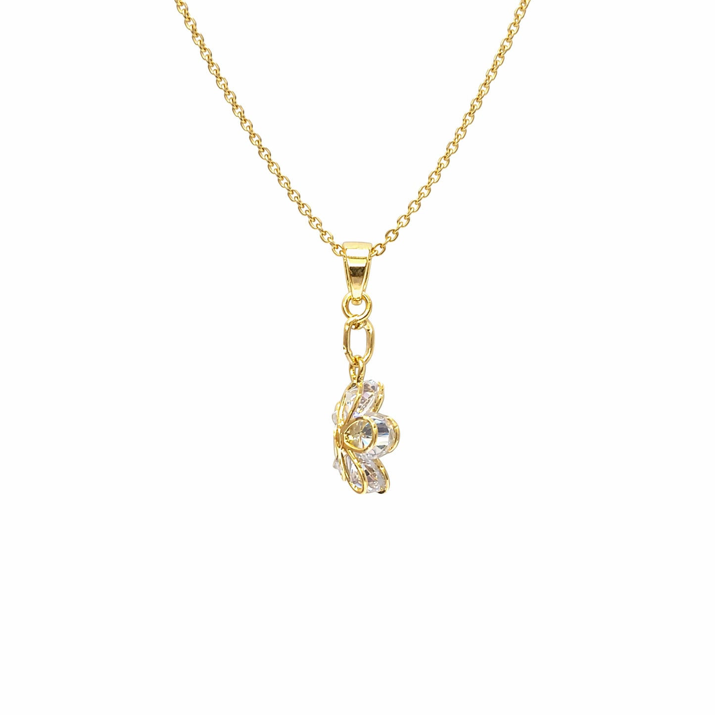 Shivora Blossom Crystal Flower Necklace