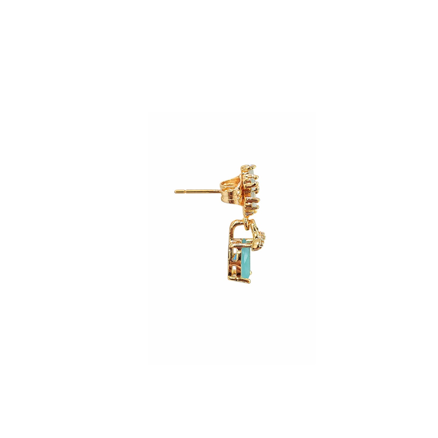 Shivora Mint Blossom Crystal Drop Earrings