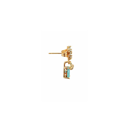 Shivora Mint Blossom Crystal Drop Earrings
