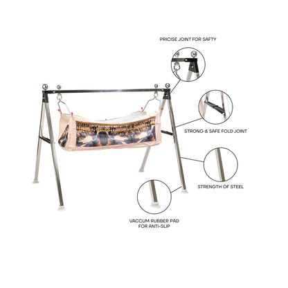 Bubzee Steel Baby Jhula Stand (Standard Frame)