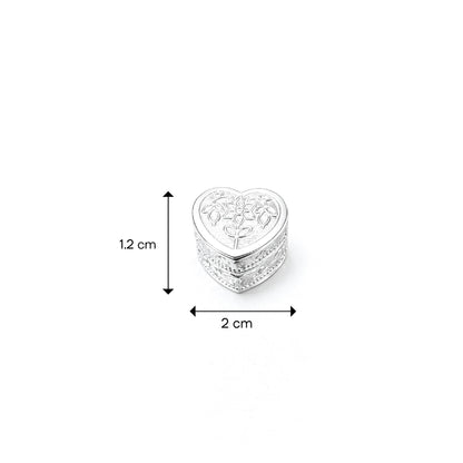 Shivora Silver Heart Shaped Sindoor Dibbi for Wedding | Kumkum Box (1 Piece)