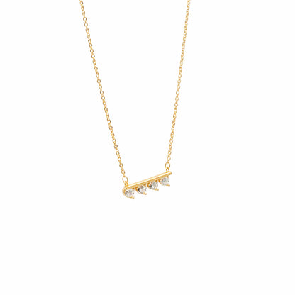Shivora Golden Heartline Crystal Necklace