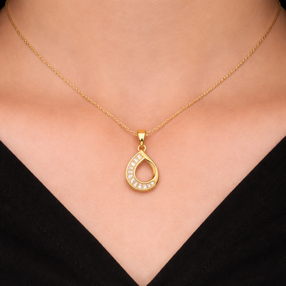 Shivora Teardrop Spark Pendant Necklace