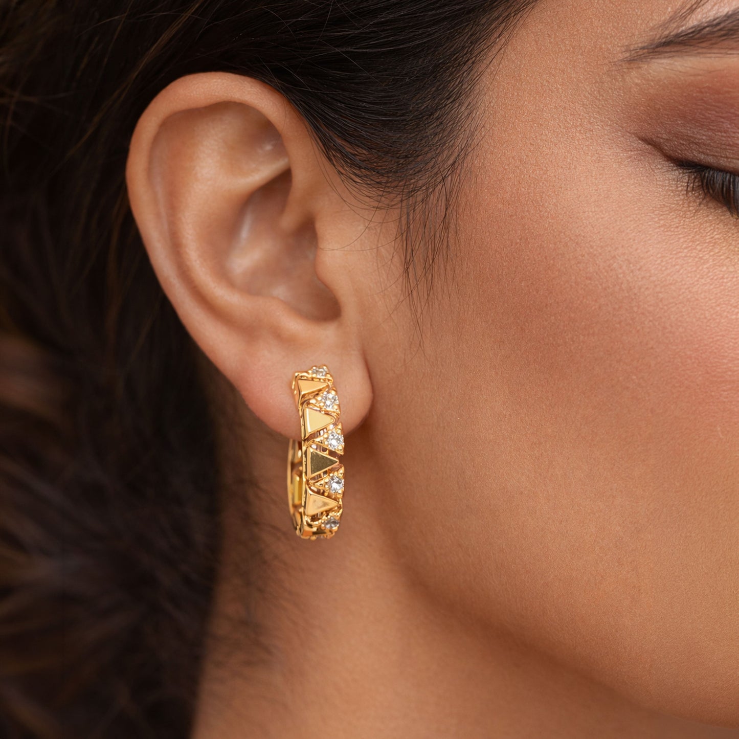 Shivora Stylish Gold Mini Hoop Earrings