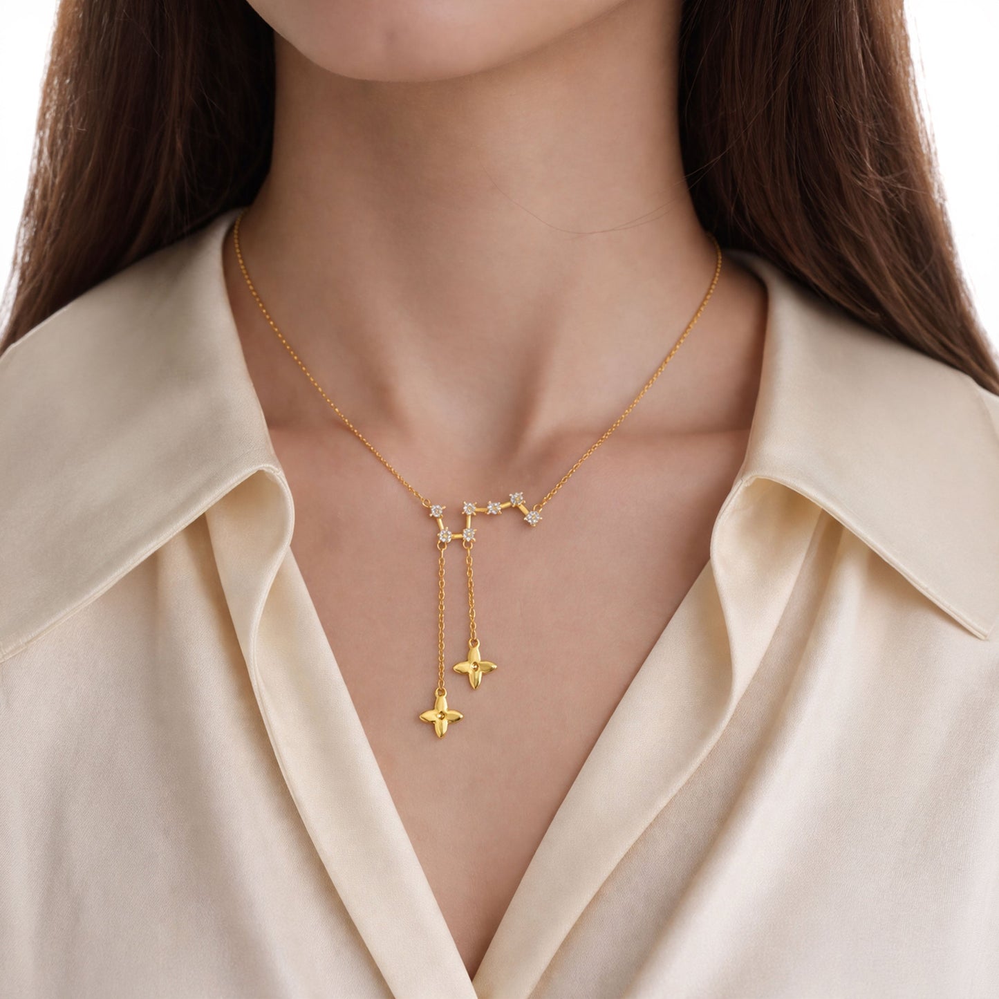 Shivora Celeste Star Drop Necklace