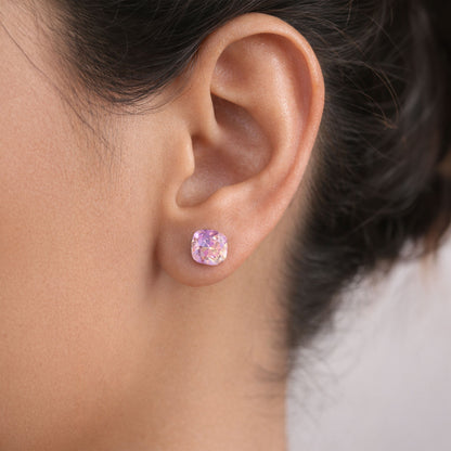 Shivora Pink Crystal  Stud Earrings