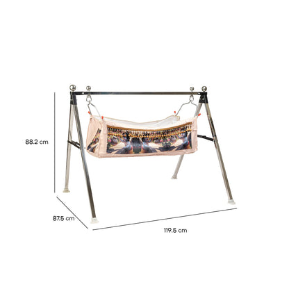 Bubzee Dual Knob Baby Jhula Stand (Wide Frame)