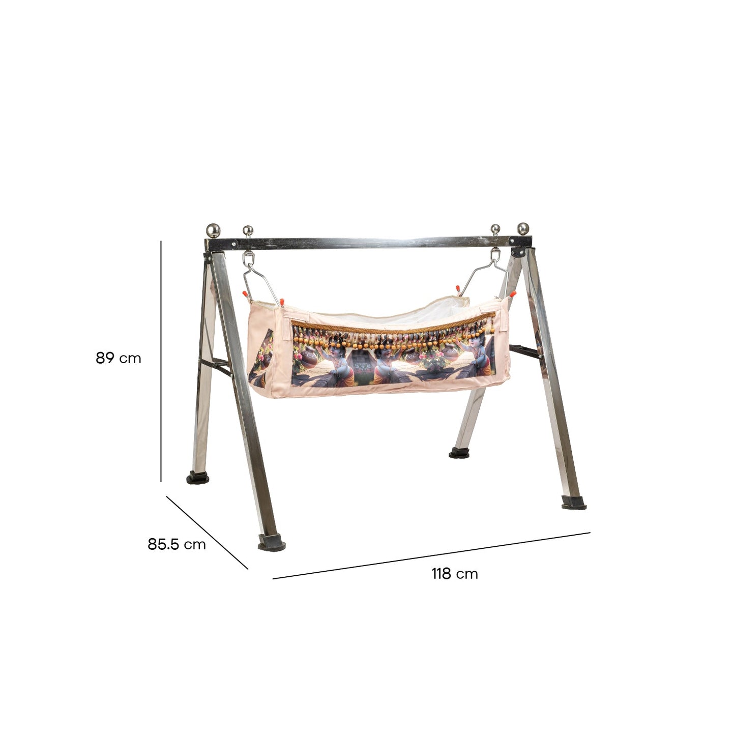 Bubzee Straight Bar Baby Jhula Stand (Steel)