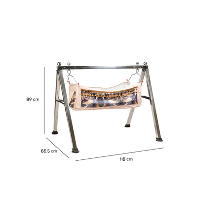Bubzee Straight Bar Baby Jhula Stand (Steel)