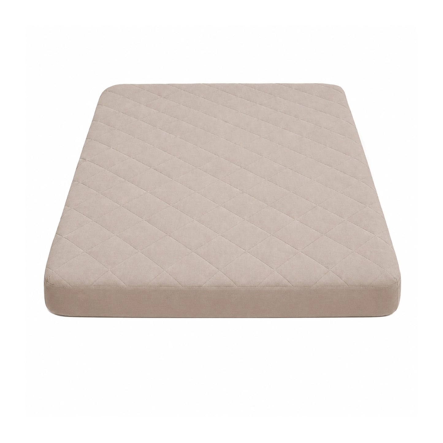 100% Waterproof Quilted Fitted Mattress Cover - Tan