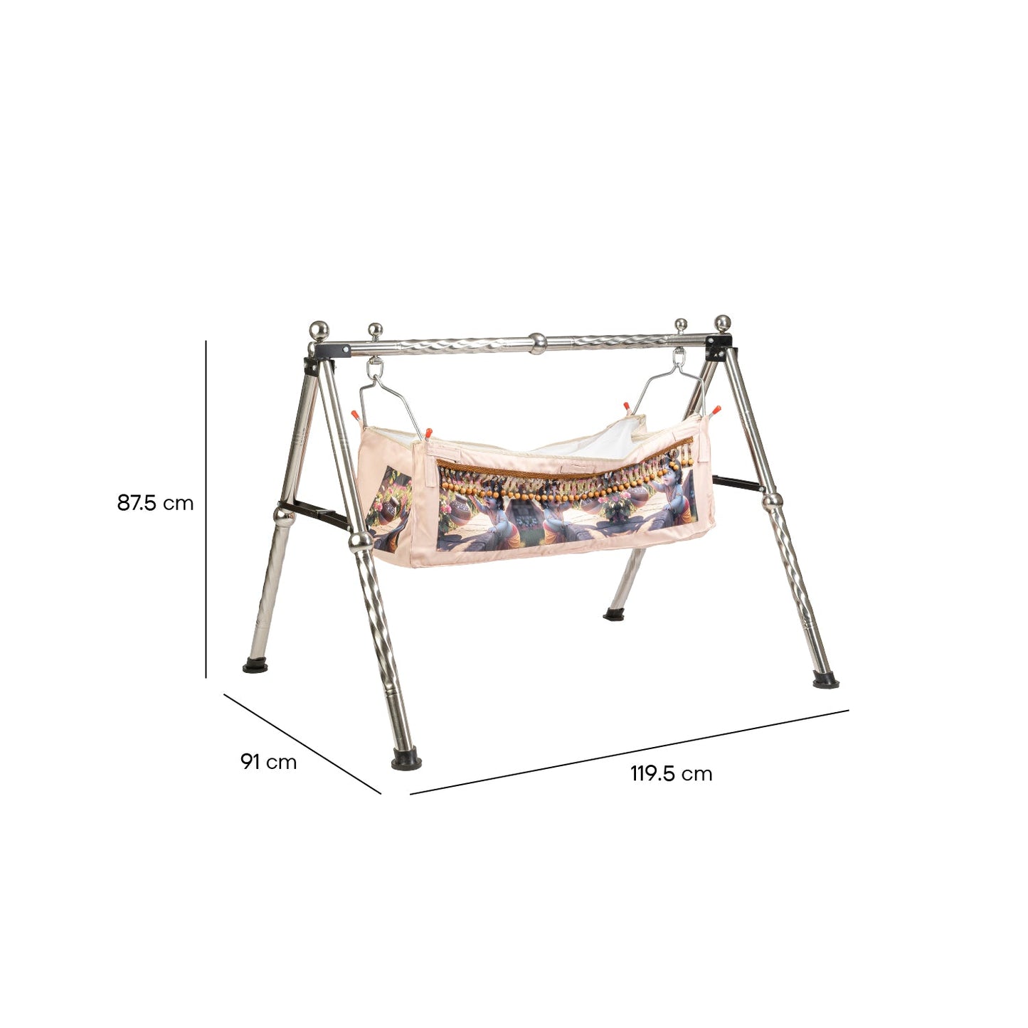 Bubzee Spiral Bar Baby Jhula Stand (Steel)